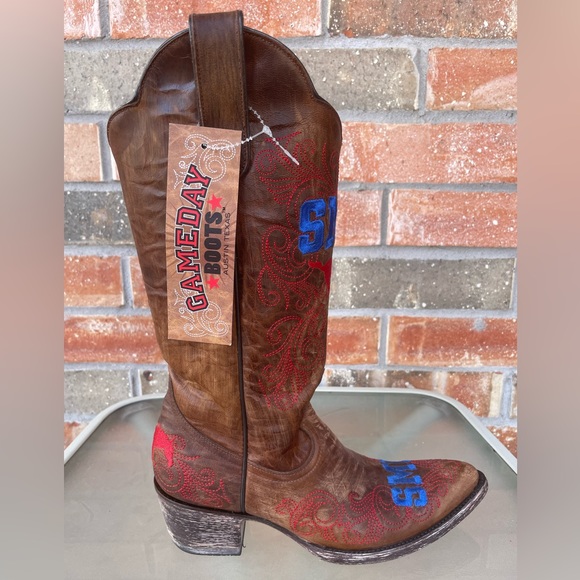 SMU Mustangs Gameday Cowboy Boots - Picture 7 of 9